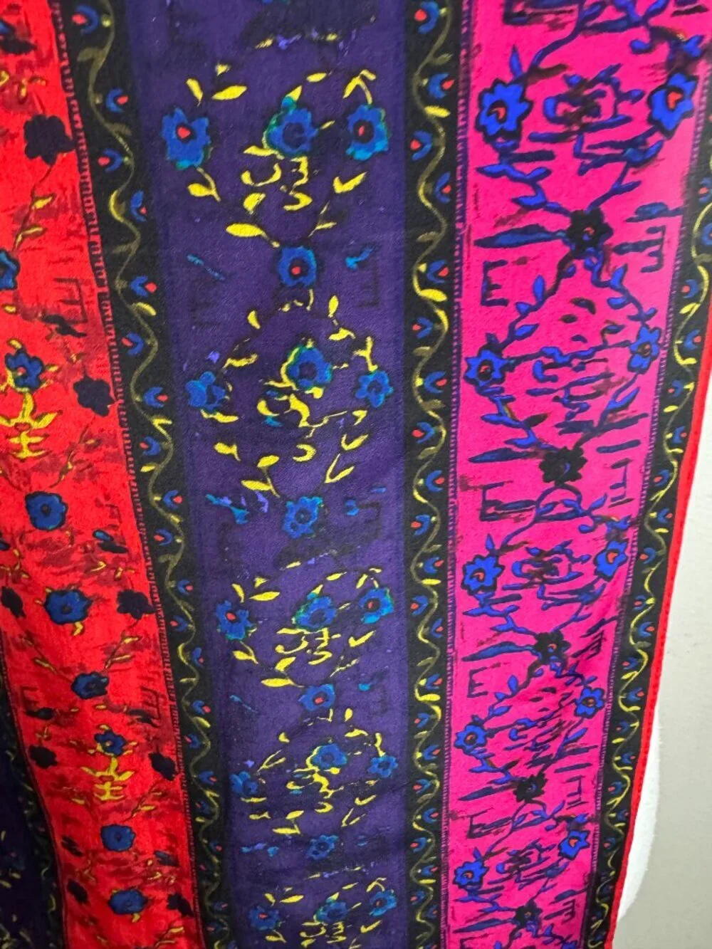 Metropolitan Museum of Art Silk Scarf Fuchsia & Purple & Red